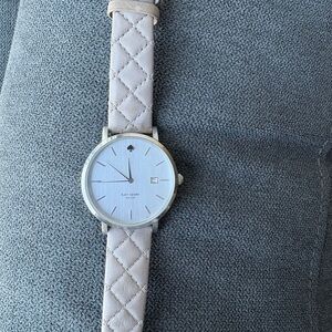 Kate Spade Quilted Beige Strap Watch